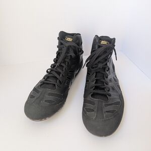 ASICS JB Elite V2.0 Mens Black And Gold Lightweight Wrestling Shoes